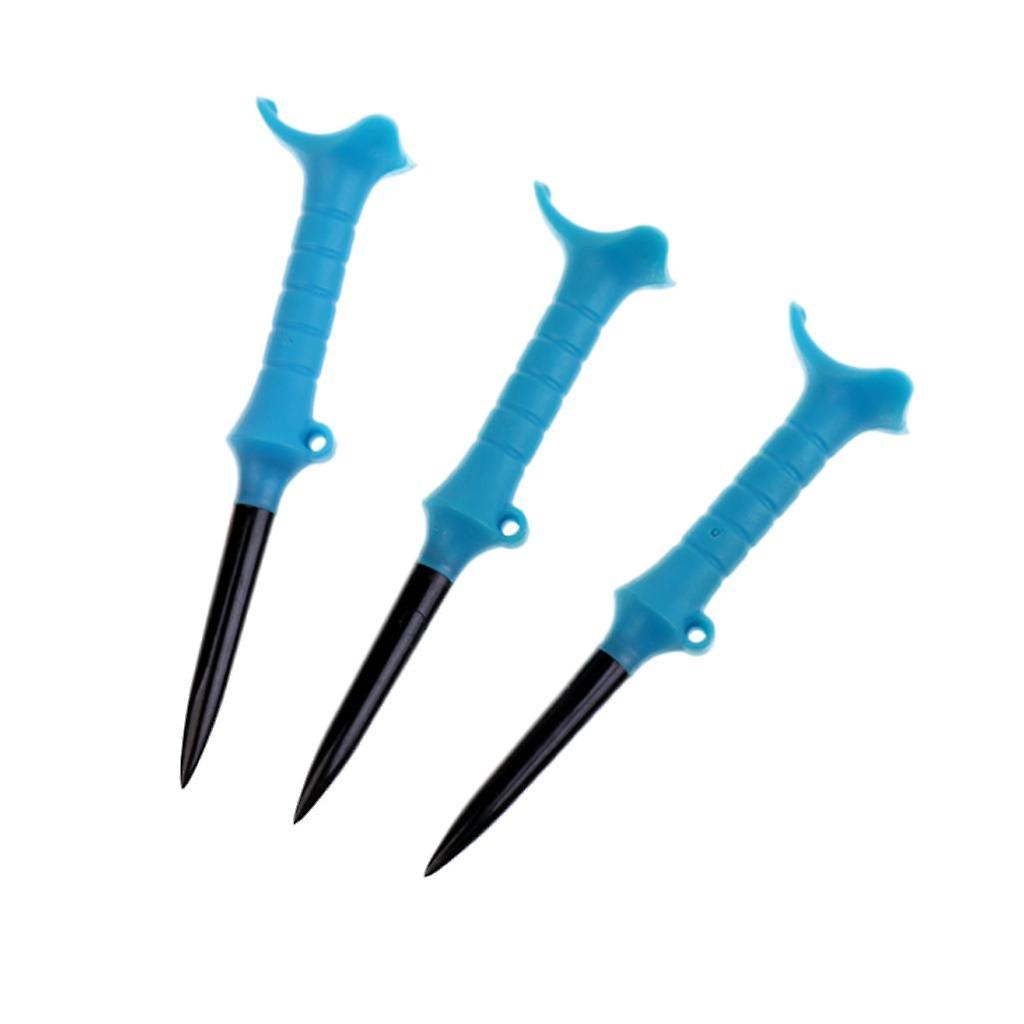 3 Pieces Rubber Golf Tees with Oriented Function Golfer Tool Random Color
