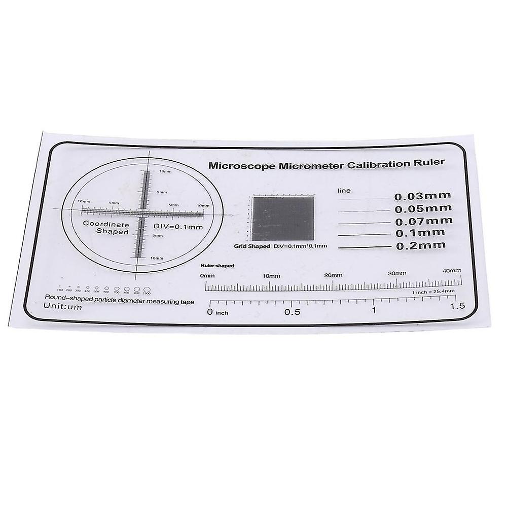 Microscope Correction Ruler Optical Micrometer Correction Sheet Detection Film Calibration Plate,b