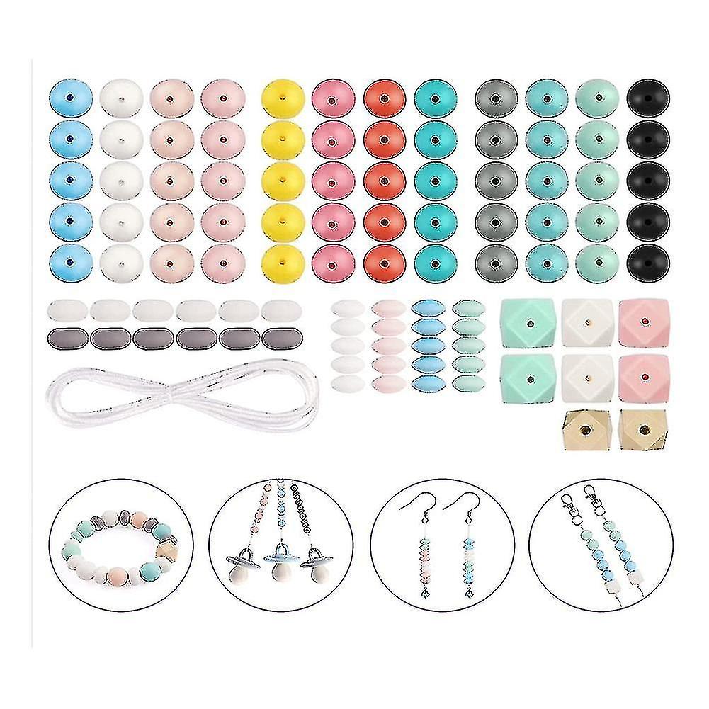 100 Pcs 15mm Silicone Beads Round Shape Polygonal Silicone Beads Silicone Accessory Kit For Diy Key