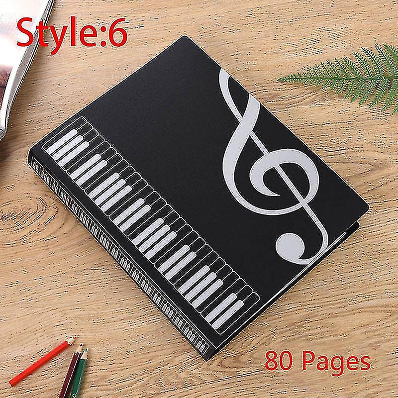High Quality Plastic Material Waterproof A4 40/80 Pages Piano Music Score Sheet Document Folder Storage Organizer