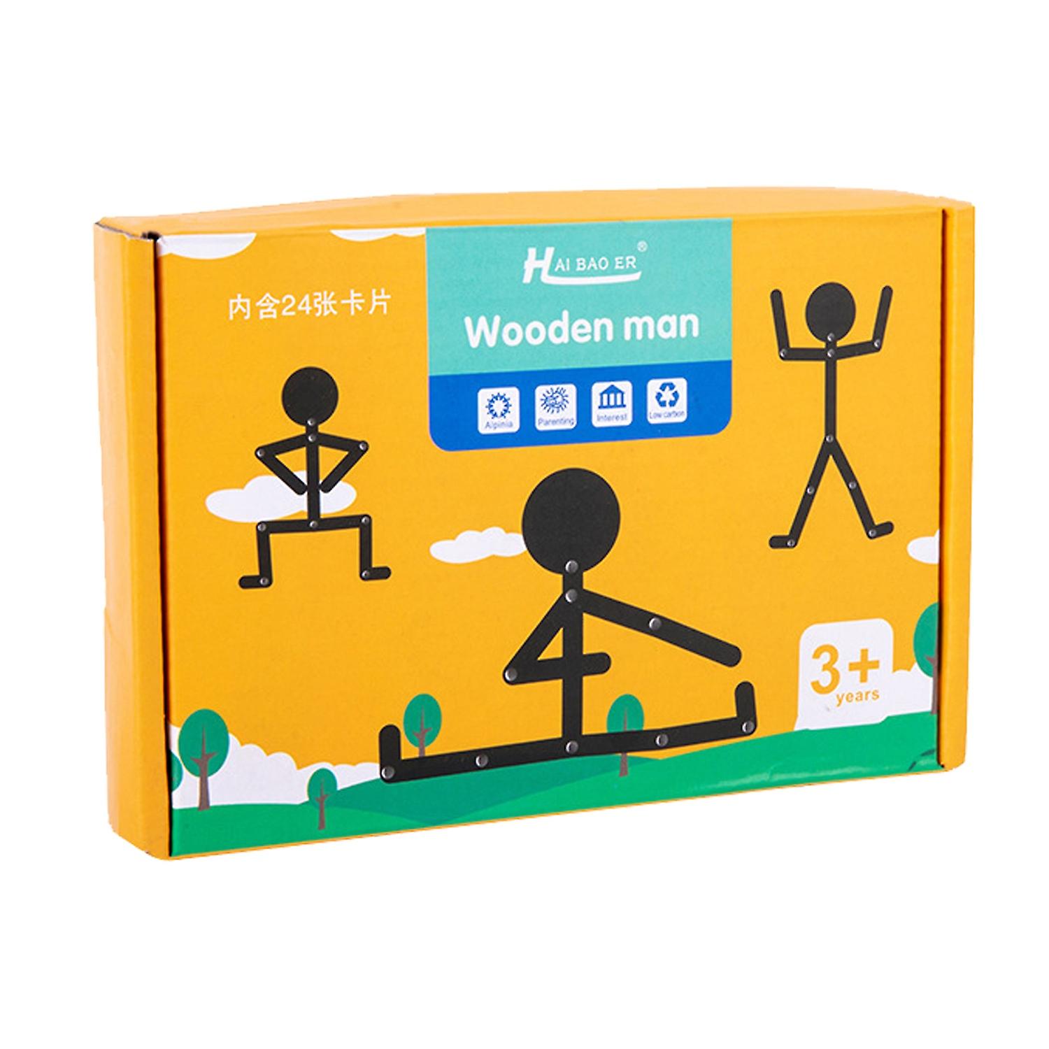 Black Wooden Stickman Game: Cultivate Logic and Observation Skills