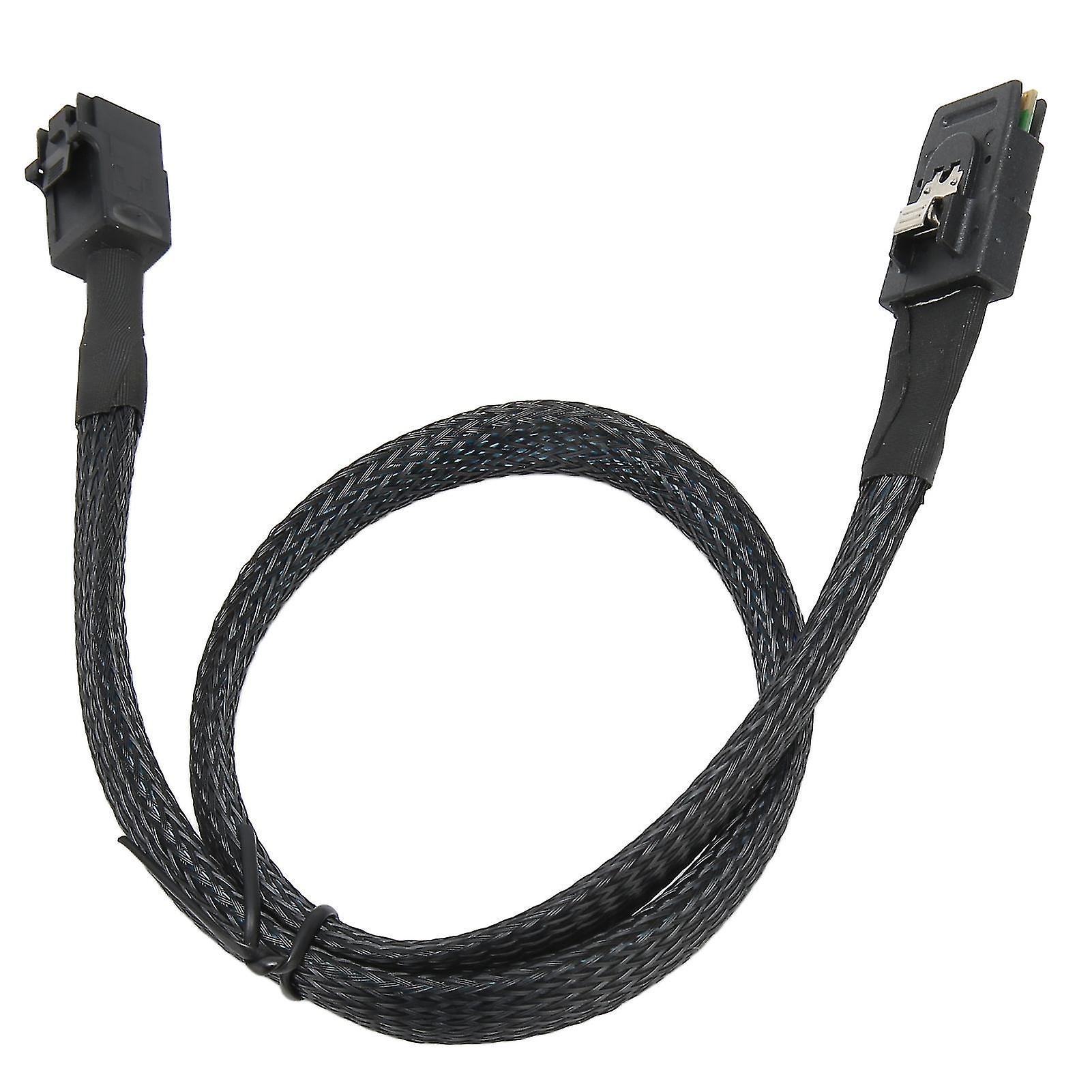 Câble Mini SAS interne flexible, 0,5 m, 8643 vers 8087 HD, vitesse de transmission 12 Gbit/s, faible perte, pour serveur informatique