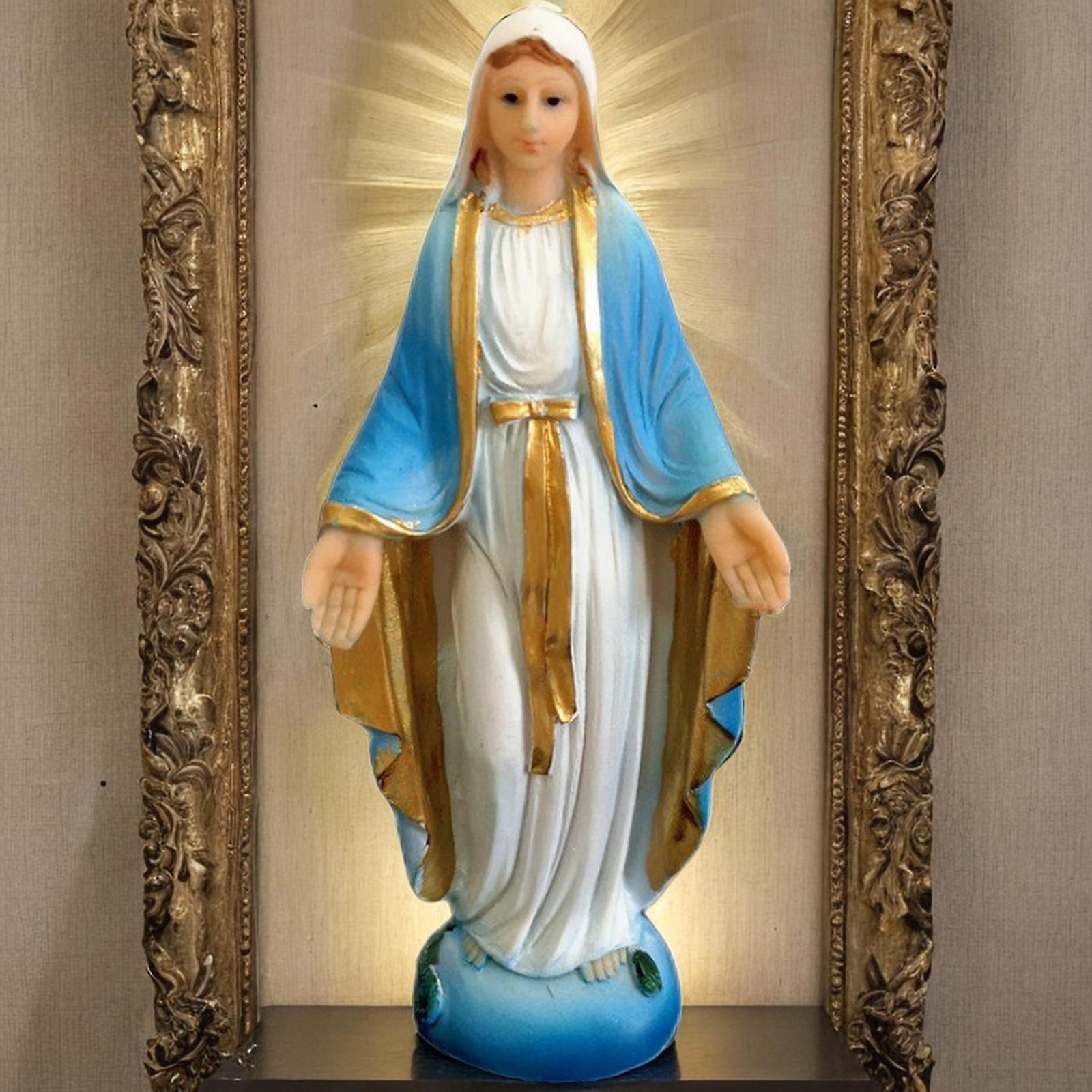 Statue De La Vierge Marie, Sculpture Artisanale En Résine-22 Cm