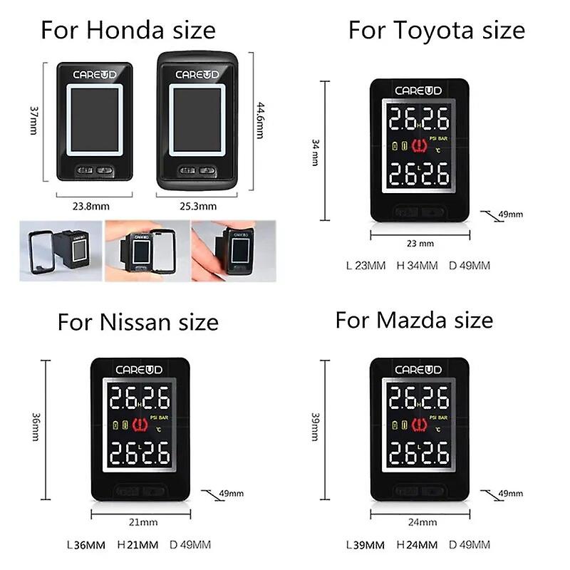 Careud Tpms U912 Monitor For Nissan/mazda/toyota/honda Tire Pressure Monitor System Used For Monitor Lost Or Broken Not Sensors