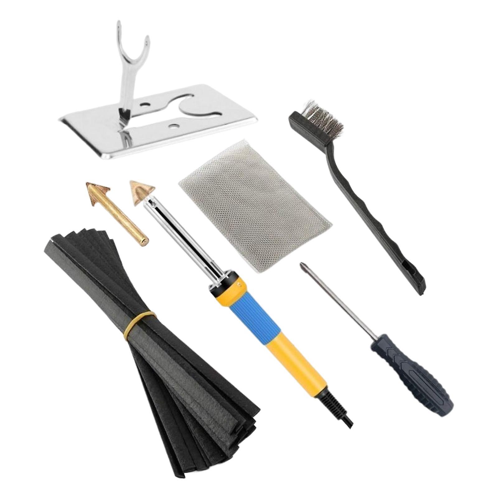 Auto Electric Soldering Iron Flat Tips Welding EU Plug with Welding Rods