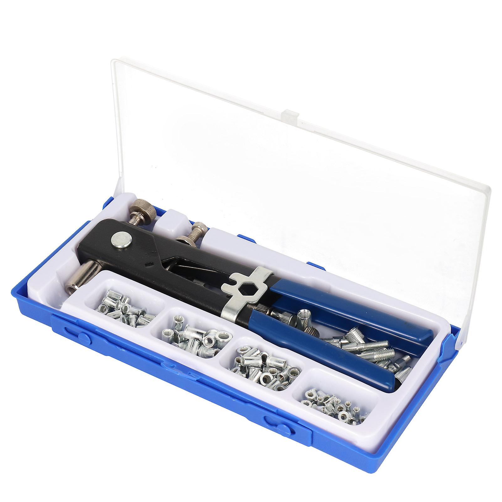 Aluminium Alloy Threaded Nut Rivet Gun Flat Head Insert Fastener Rivet Nut Set Durable Hardware Parts for Assembly