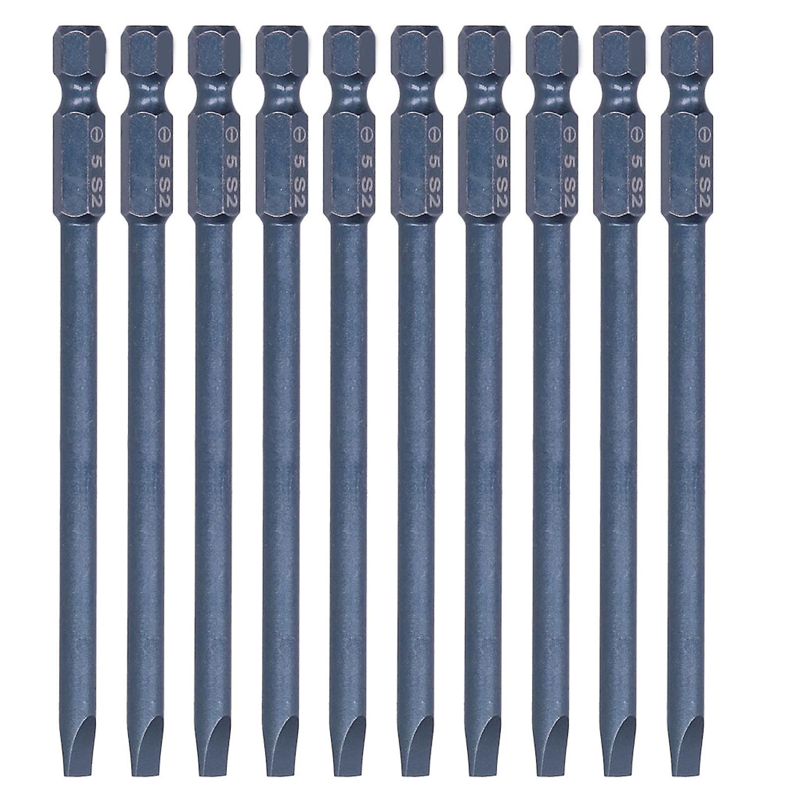 Slotted screwdriver bit impact-resistant, high torque