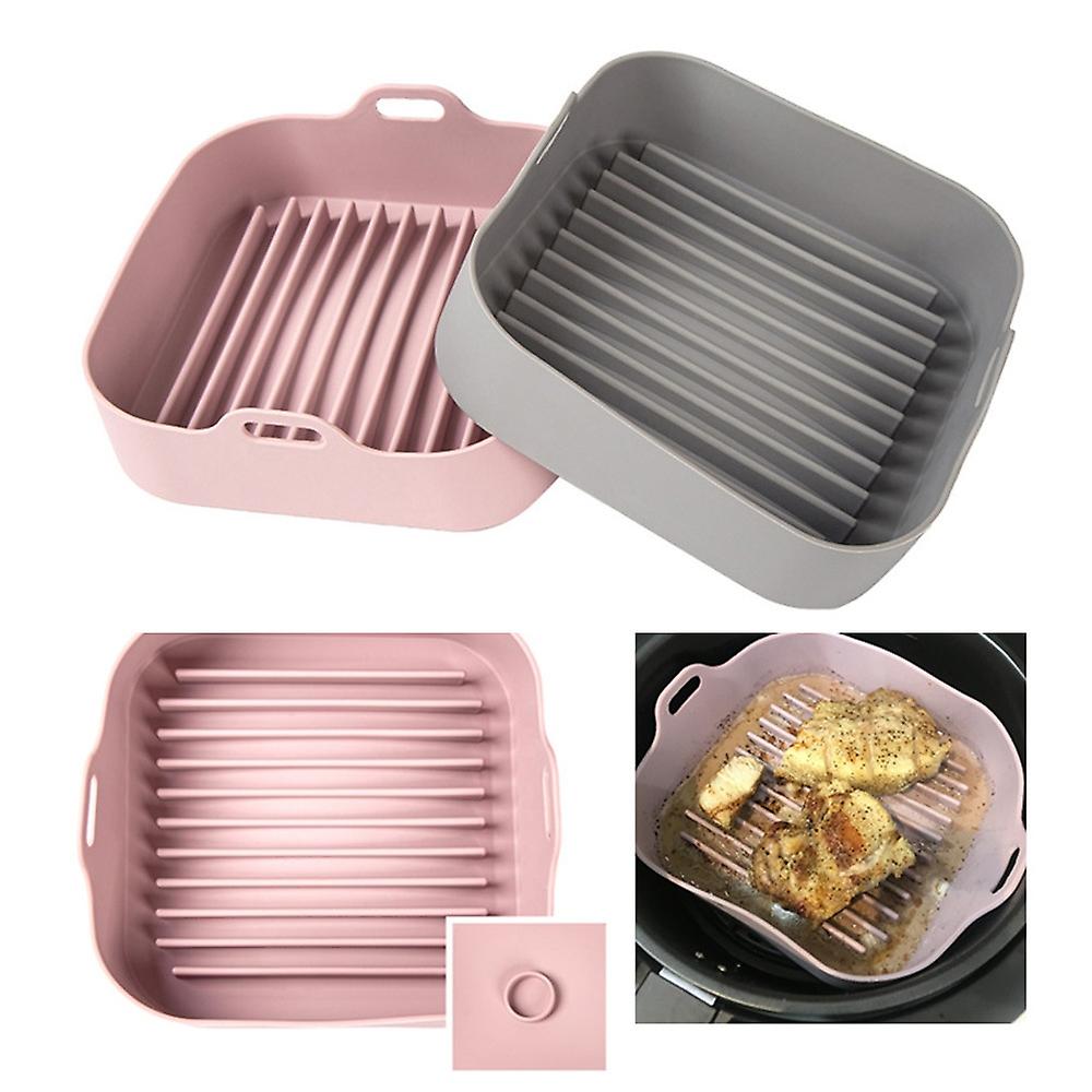 Silicone Grill Pan Air Fryer Square Pan, 20CM