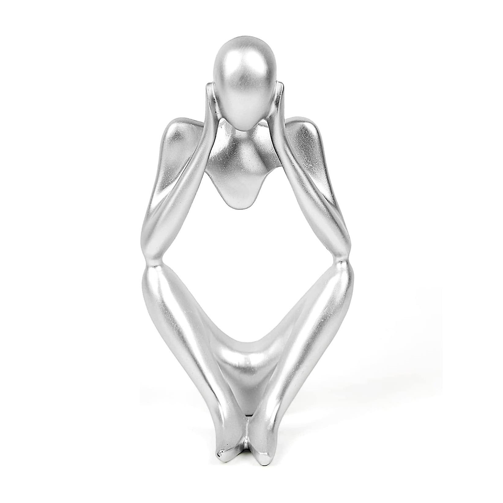 Resin Thinker Style Abstract Sculpture Statue Home dcor Accents Collectible Figurines Home Office Bookshelf Desktop Decor,QINWEI-662