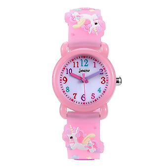 SUJI 3D Cartoon Waterproof Kids Watches with Alarm - Unicorn Children's Cartoon Watch  Best Toys Gifts for Girls Age 3-10 pink