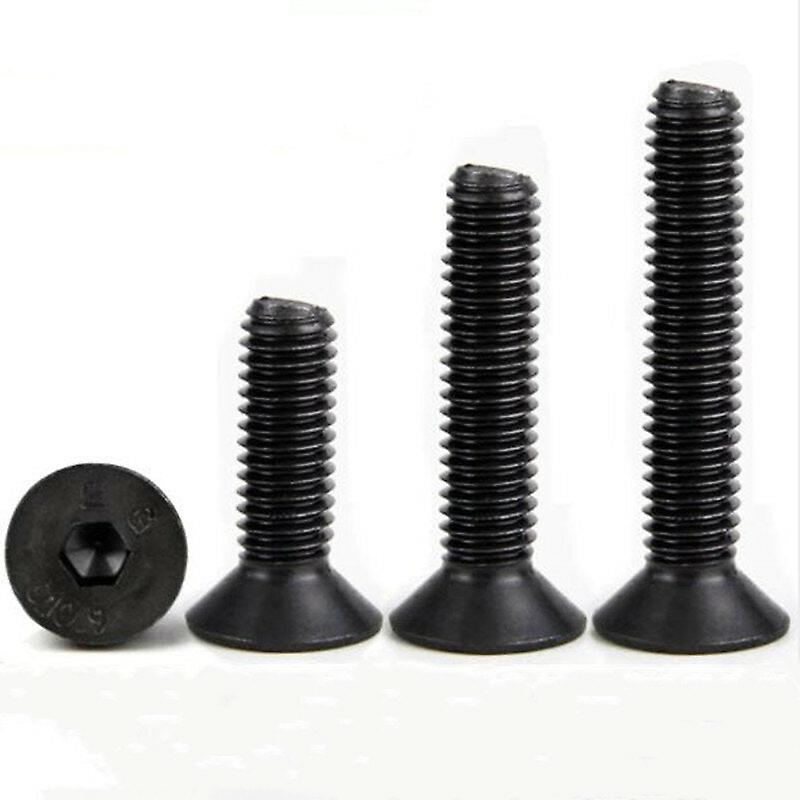 50Pcs M2.5 Hex Socket Countersunk Flat Head Screw Carbon Steel 10.9 Grade 5/6/8/10/12/14/16mm Optional