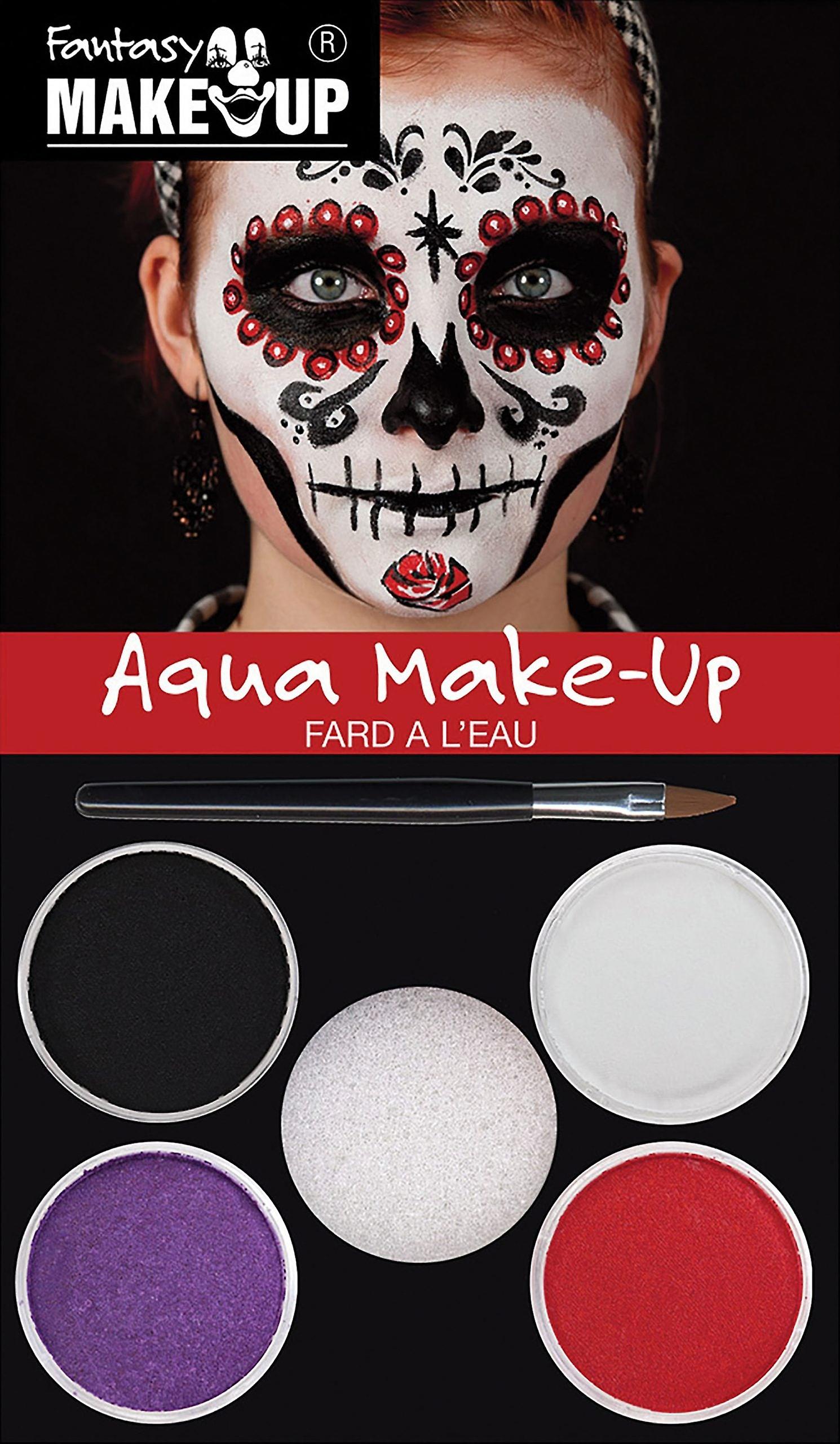 Day Of The Dead Aqua Makeup Kit Make Up Unisex Mu285