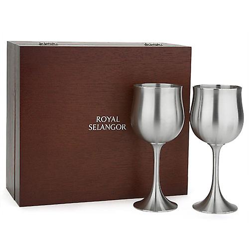 Royal Selangor Sovereign Collection Pewter Wine Goblet with Box Set of 2 Pieces