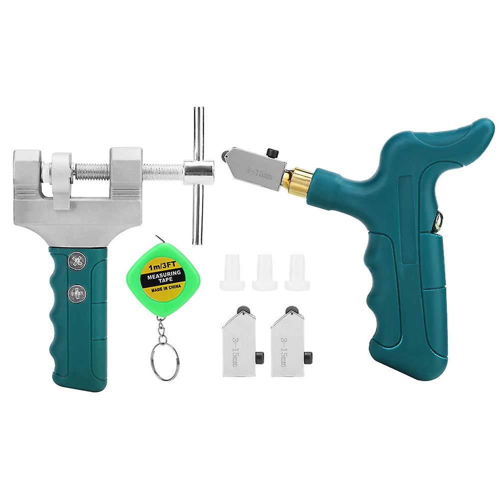 طقم أسطوانة قطع بلاط الزجاج والسيراميك مع فتاحة ، أداة منزلية متعددة الوظائف ، 0.5 كجم