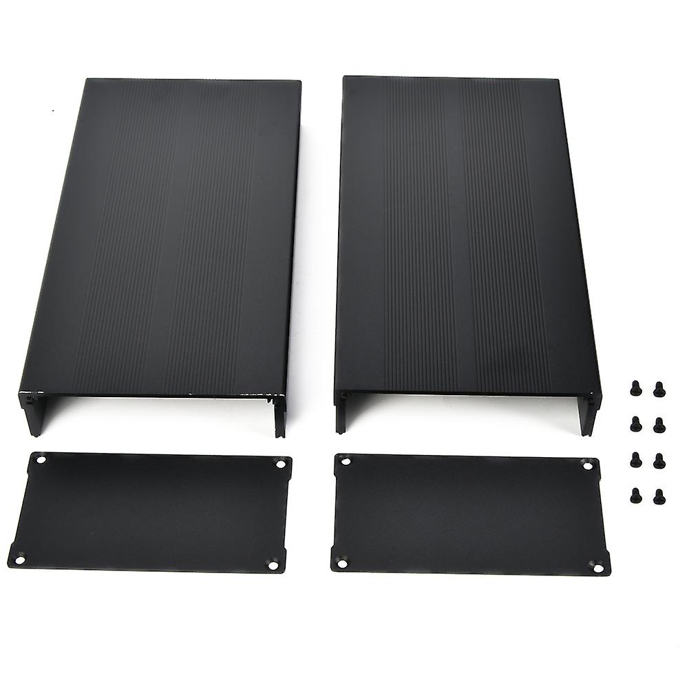 Enclosure Box, Thicken Board Beautiful Good Protection Aluminum Alloy Enclosure Sand Black for Electronic Products
