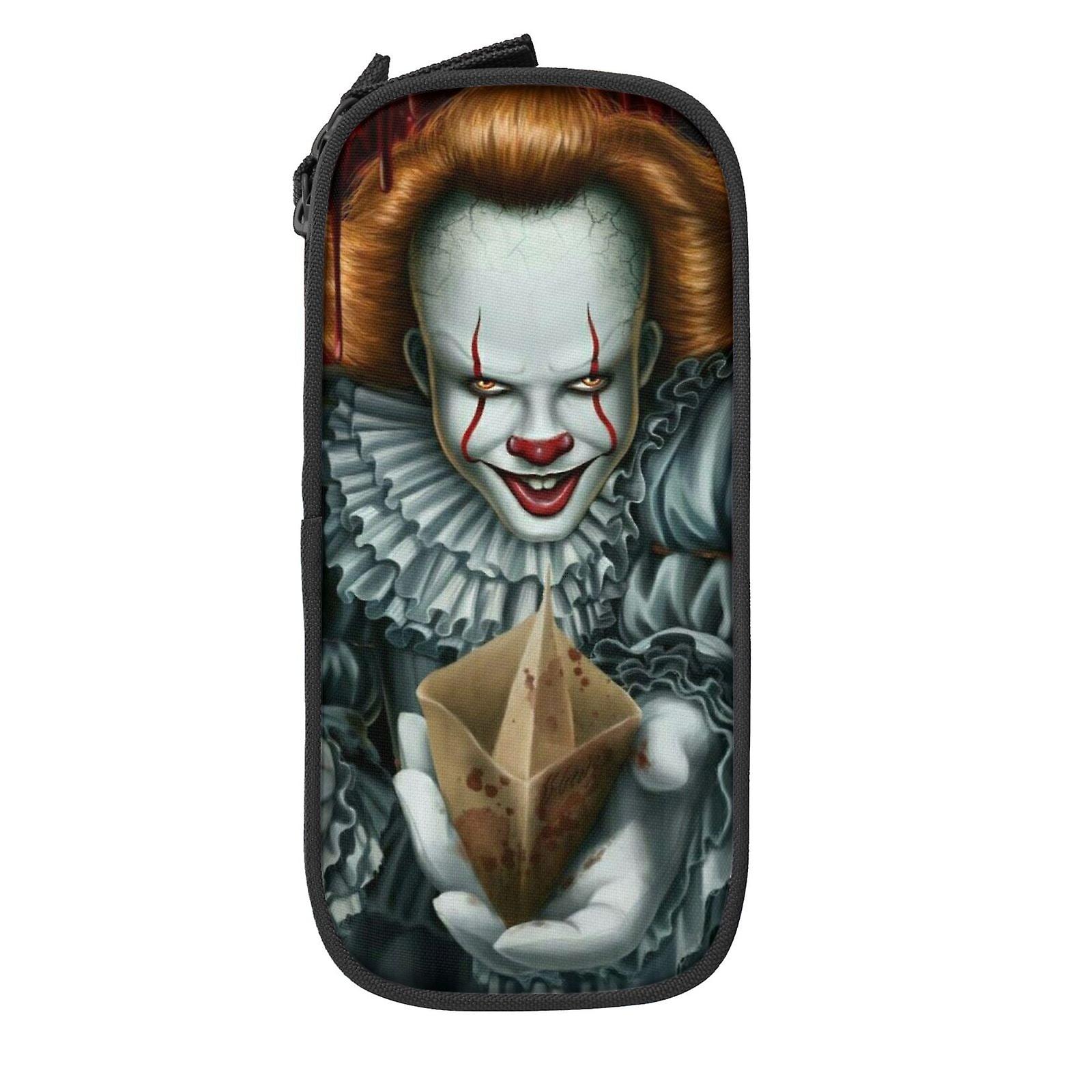 ジッパー付きペニーワイズペンケース、大容量ペンポーチ、大容量収納バッグ、耐久性のあるペンボックス、子供のための新学期用品、ティーン、学生、男の子、女の子