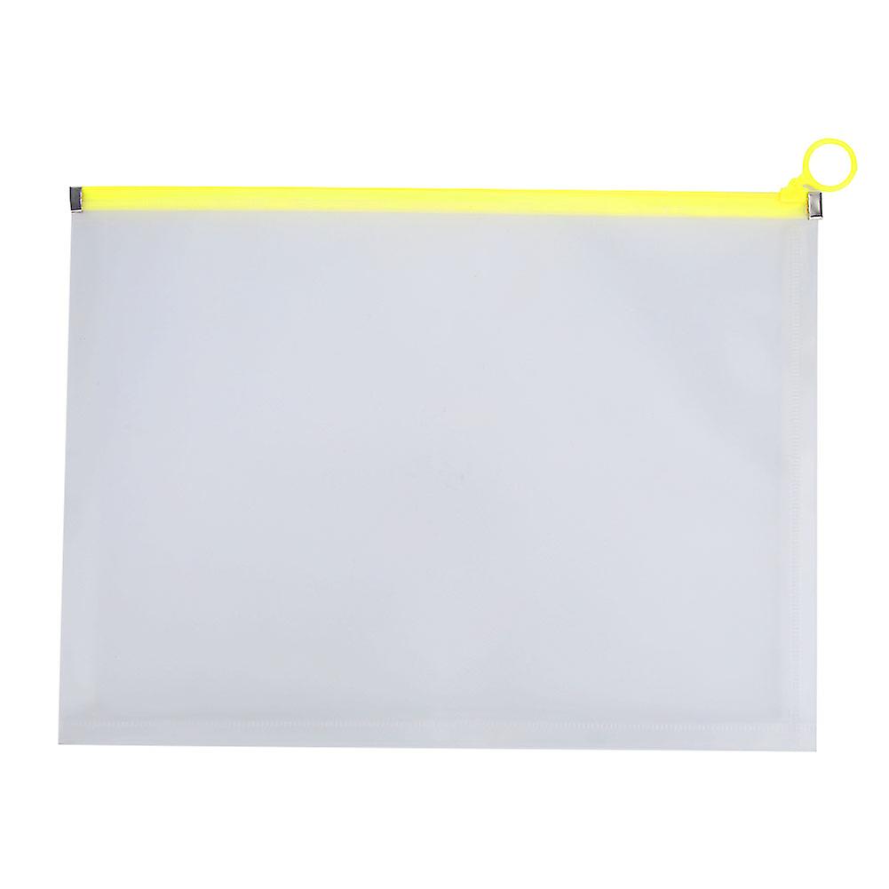 6PCS A4 Letter File Folder Paper Document Organizer Bag Envelop Pocket Yellow