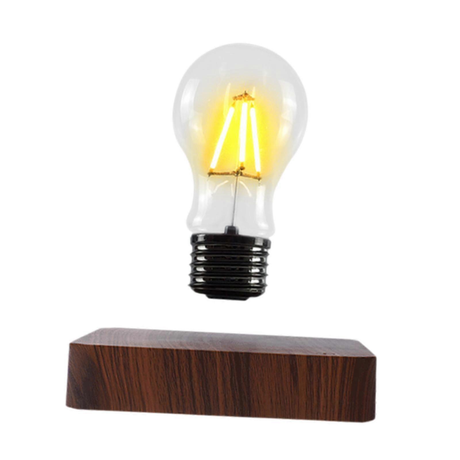 Levitating Bulb Lamp Creative Us Adapter Convenient Unique Night Light for Ideal Gift Round Base