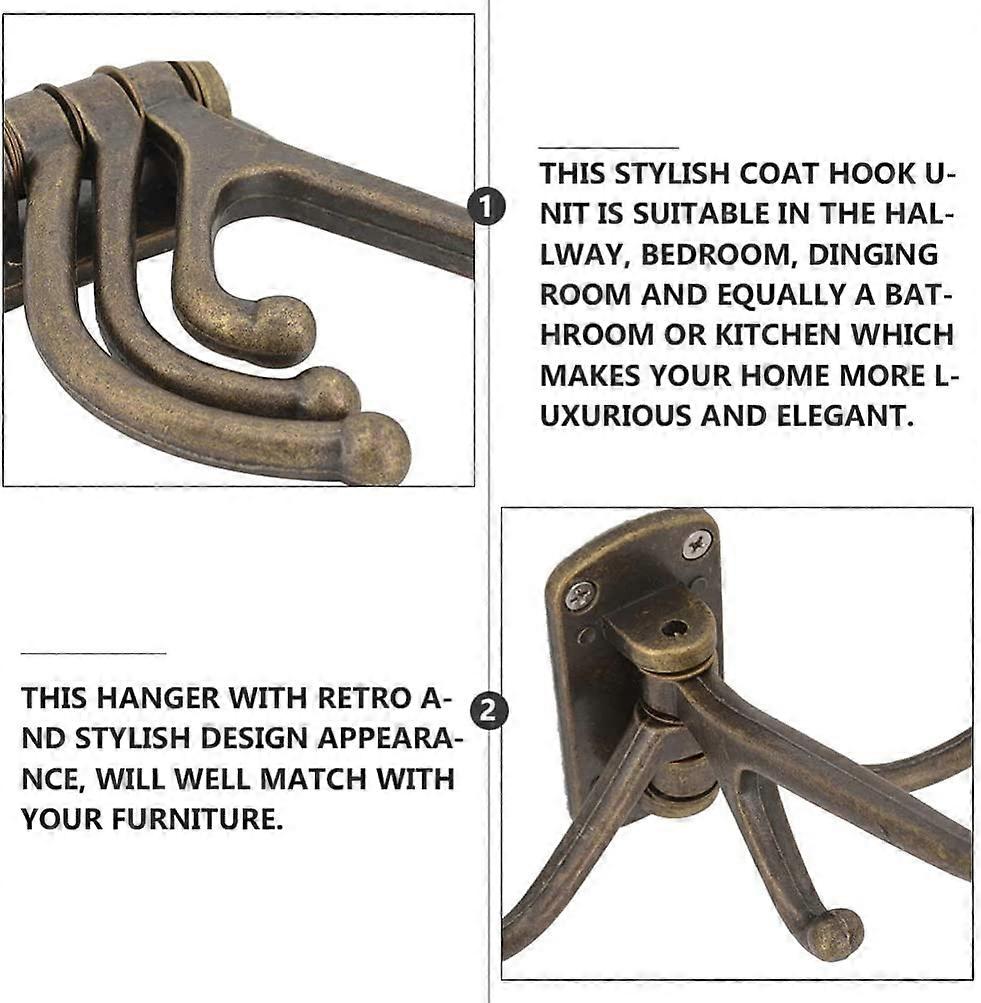 Vintage Cast Iron Wall Hooks Decorative Rustic Swivel Coat Hooks