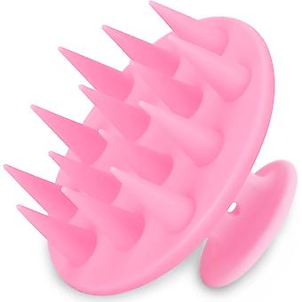 2pcs Scalp Massage Brush, Built-in Silicone Shampoo Brush Pink7*8cm