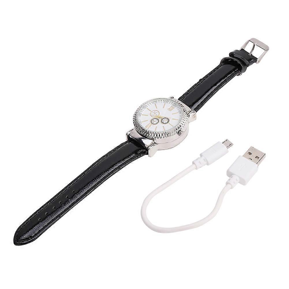 Multifunctional Lighter USB Rechargeable Windproof Flamless Cigarette Lighter & Watch (Silver)