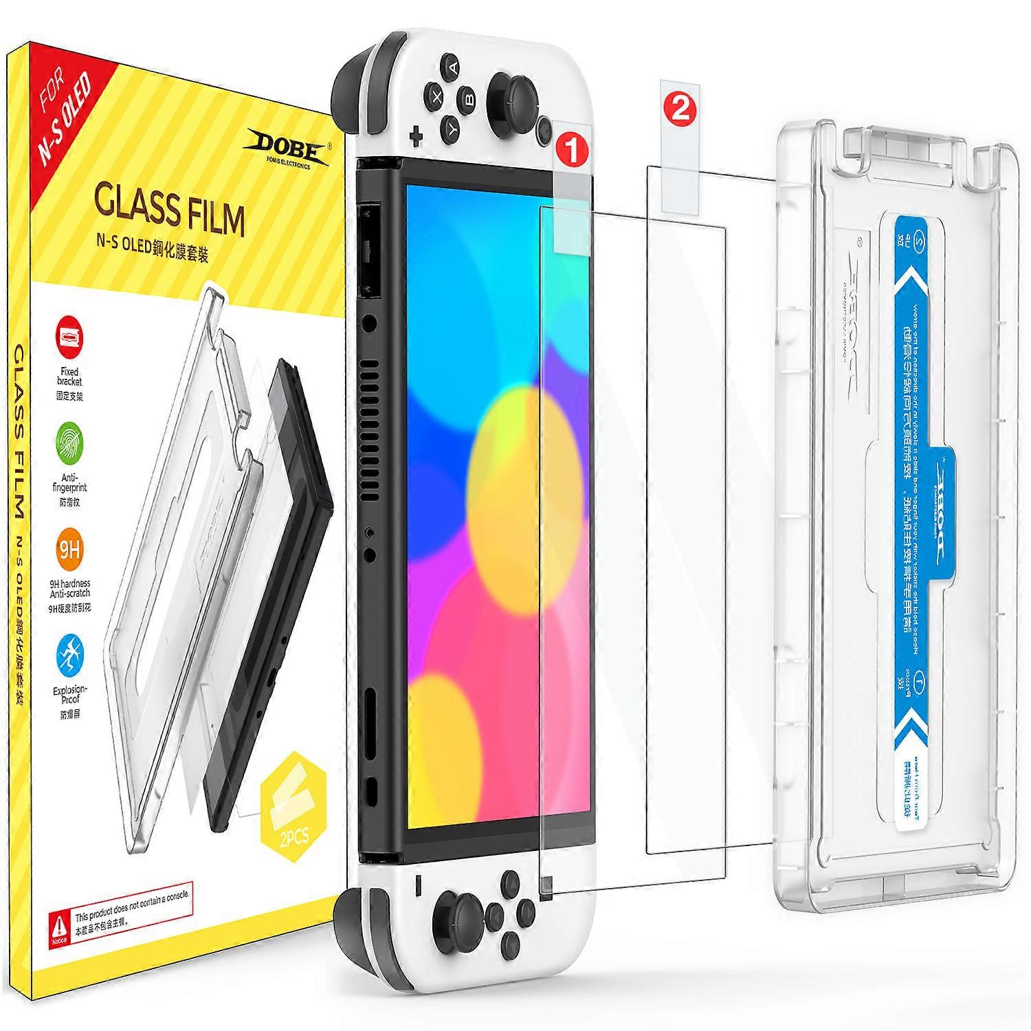 New 2pcs Screen Protector For Nintendo Switch Oled Accessories Tool Kit Easy To Install