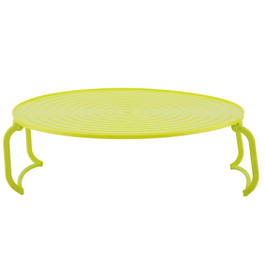Multifunctional Plastic Microwave Oven Heating Layered Steaming Rack Cooking Tray Rack(Green)