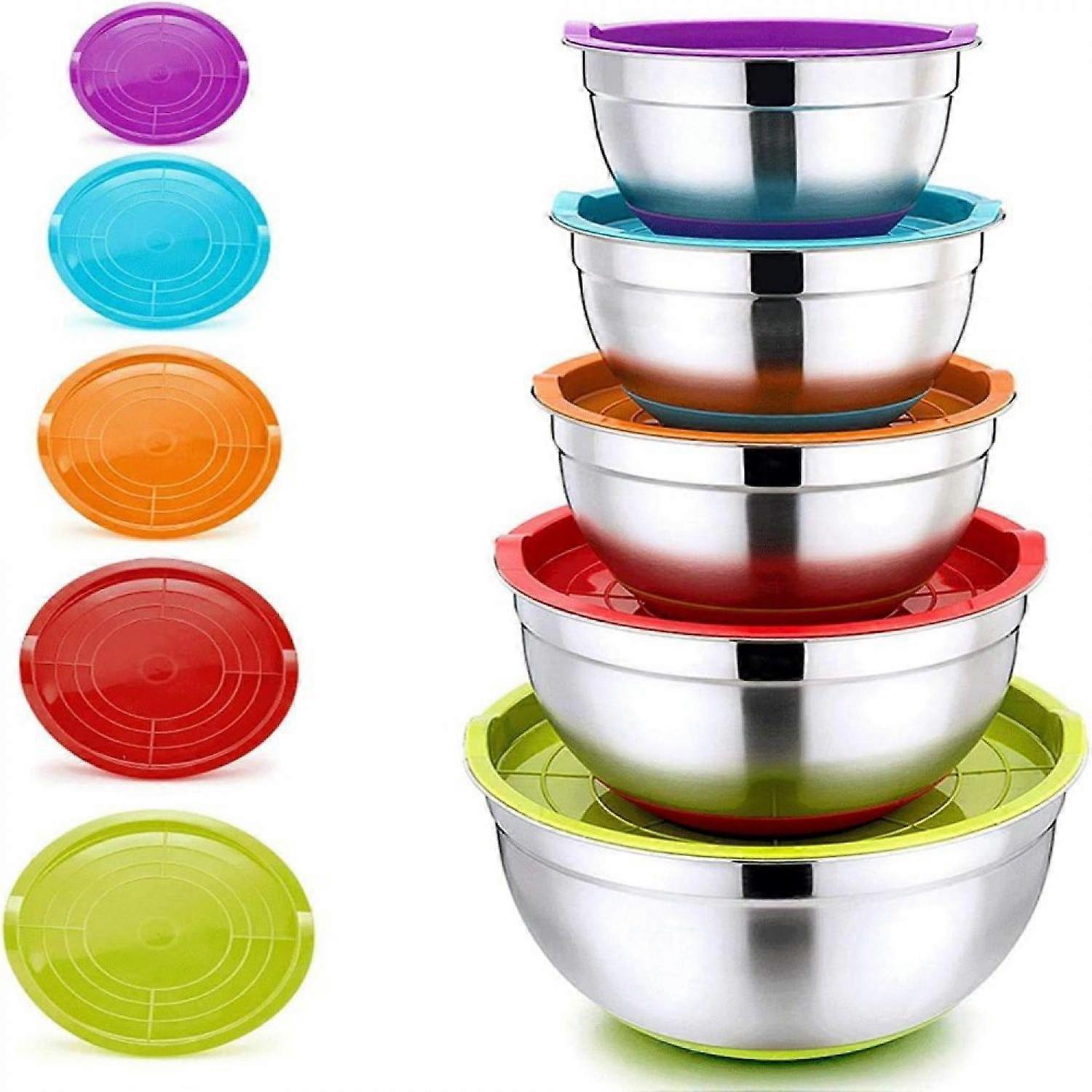Egg Beater Colored Silicone Bottom With Lid 18cm