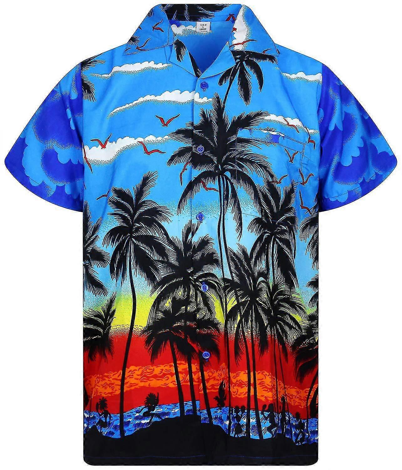 Noua cămașă cu mânecă scurtă pentru bărbați Sandou Coconut Tree