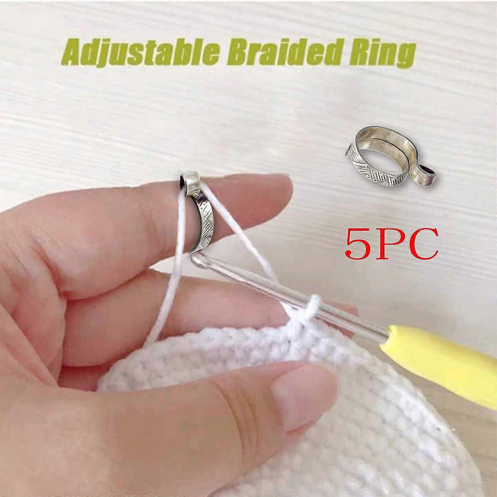 ajustável loop de tricô crochet loop tricô acessórios anel de tricô ajustar