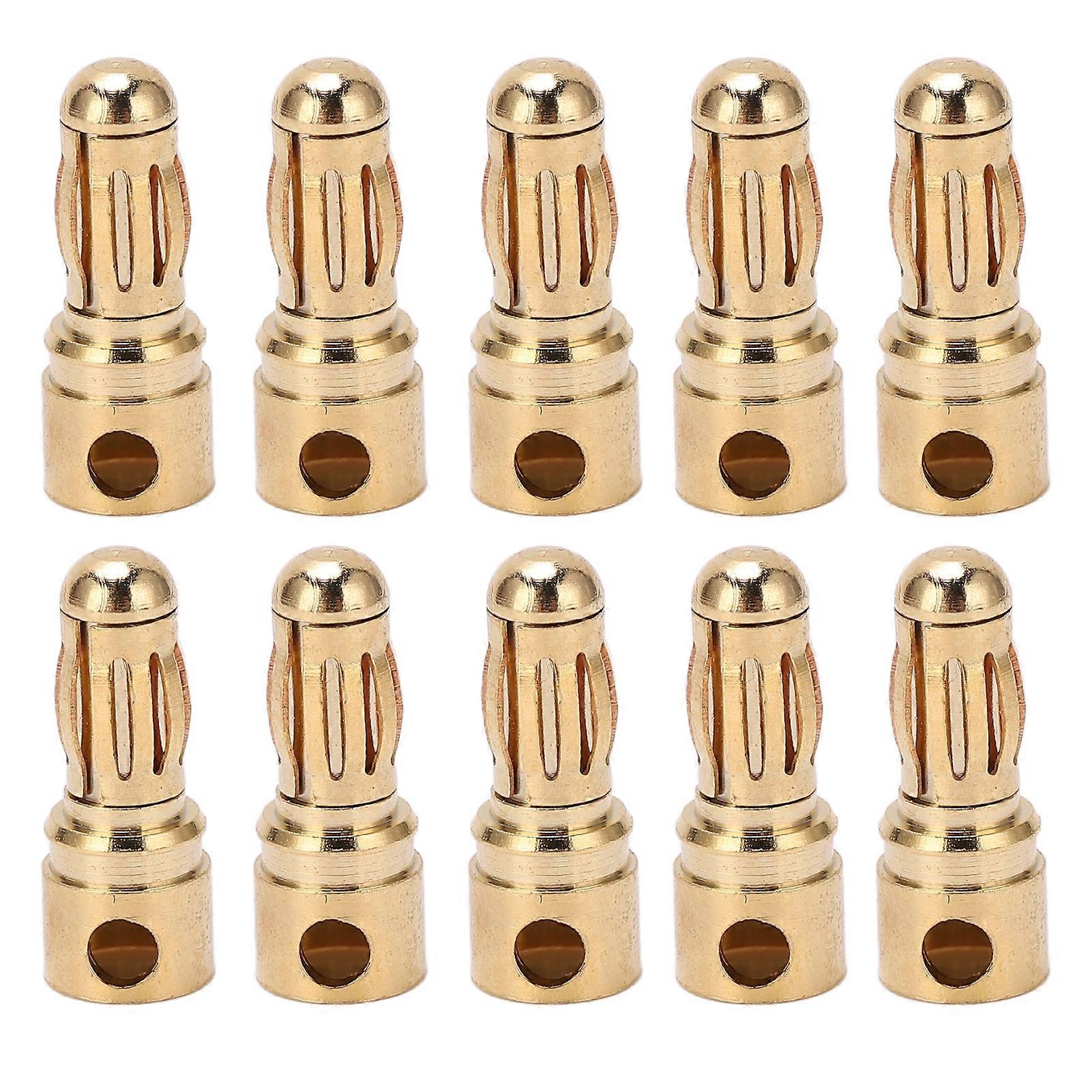 10Pcs Banana Plug Good Transmission Performance CNC Technology High Accuracy DIY Banana Plug Connectors