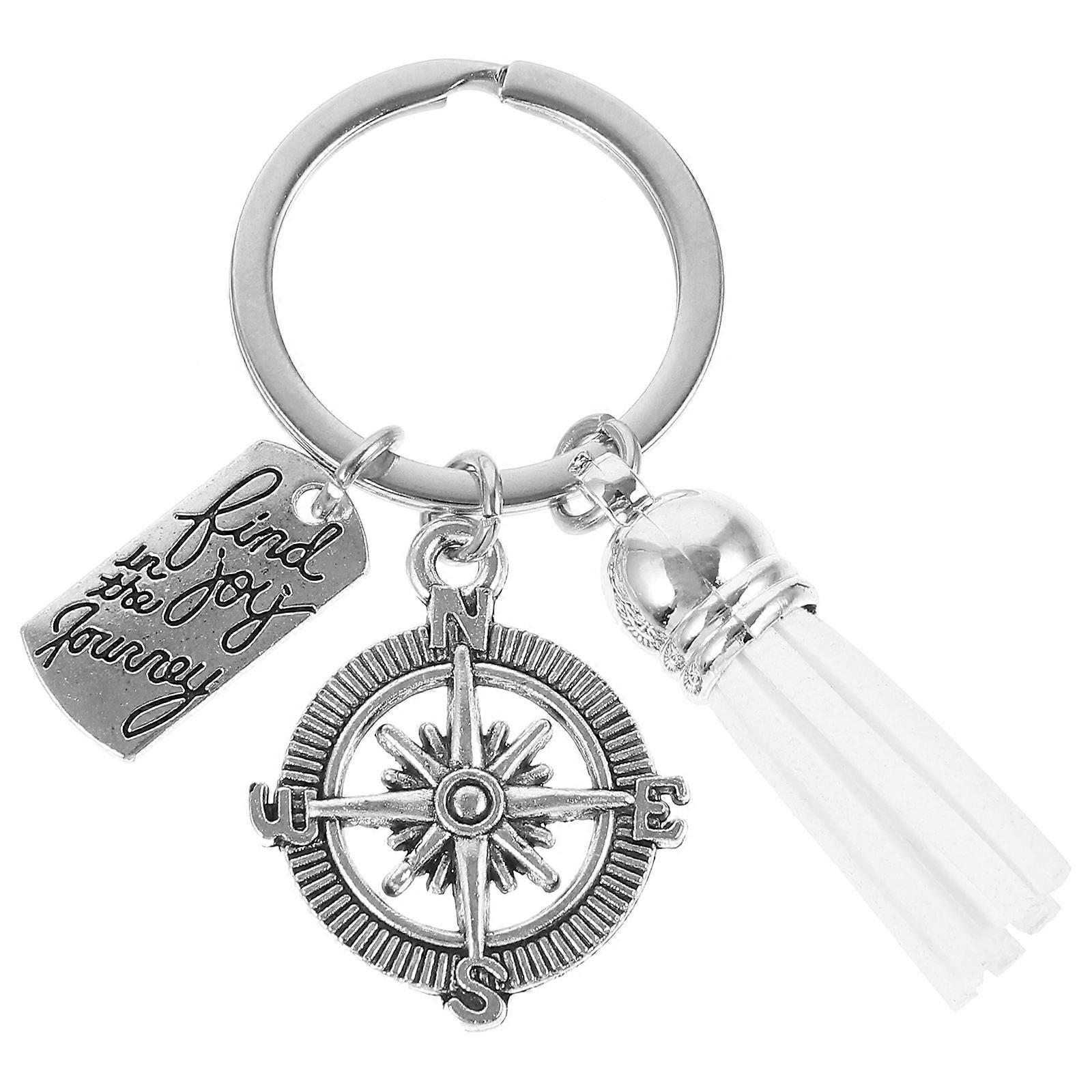 Compass Model Key Chain Chic Metal Key Chain Compass Shape Pendant Key Ring Keychain Pendant