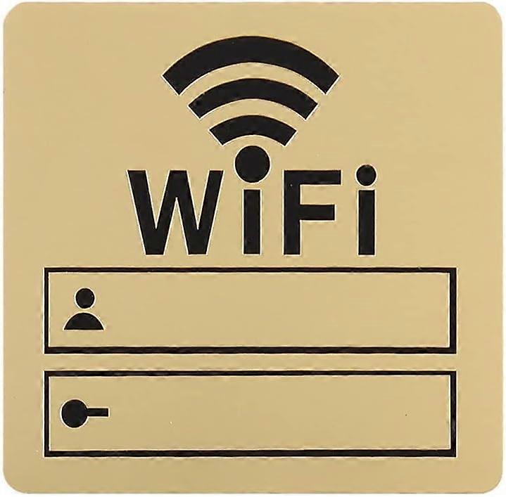 WiFi Sign 3D Acrylic Mirror Wall Stickers Rewritable Handwriting Account and Password  for Public Shop WiFi Password Chalkboard(10x10cm Black)