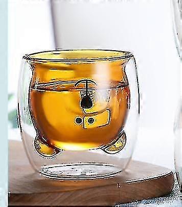 Creative Cute Bear Double Layer Mug Lovely Shape Glass Cup Girly Cup