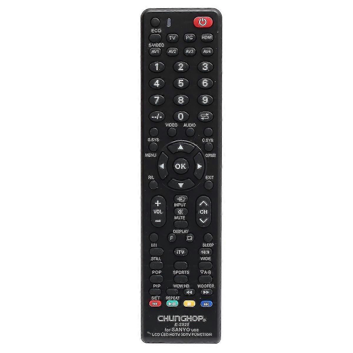 hmwy-chunghop e-s920 universal replacement remote control for sanyo tv smart lcd
