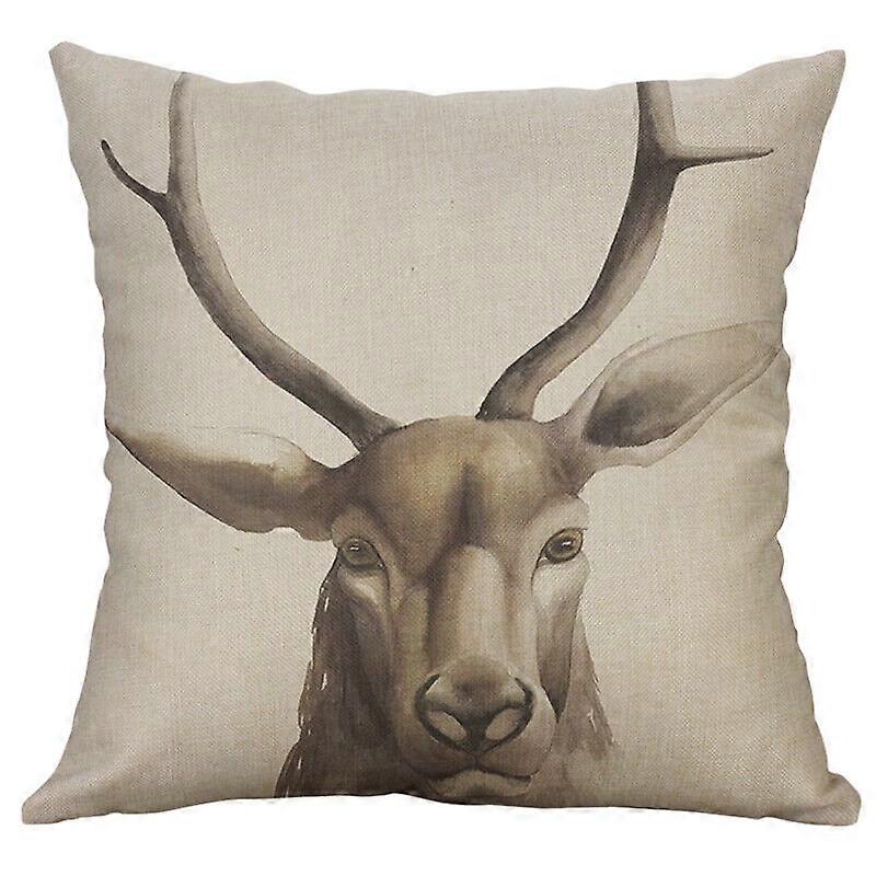 鹿の頭綿リネンソファウエストクッションカバー枕カバー家の装飾デザイン2142jpjcjh