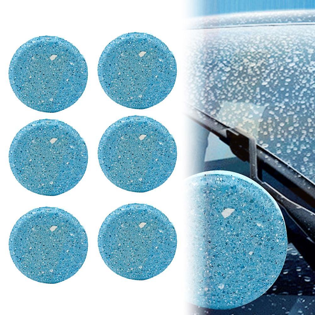 6pcs Car Windshield Glass Cleaner Effervescent Solid Tablets Concentrated Washer Practical Effervescent Tablets Wiper