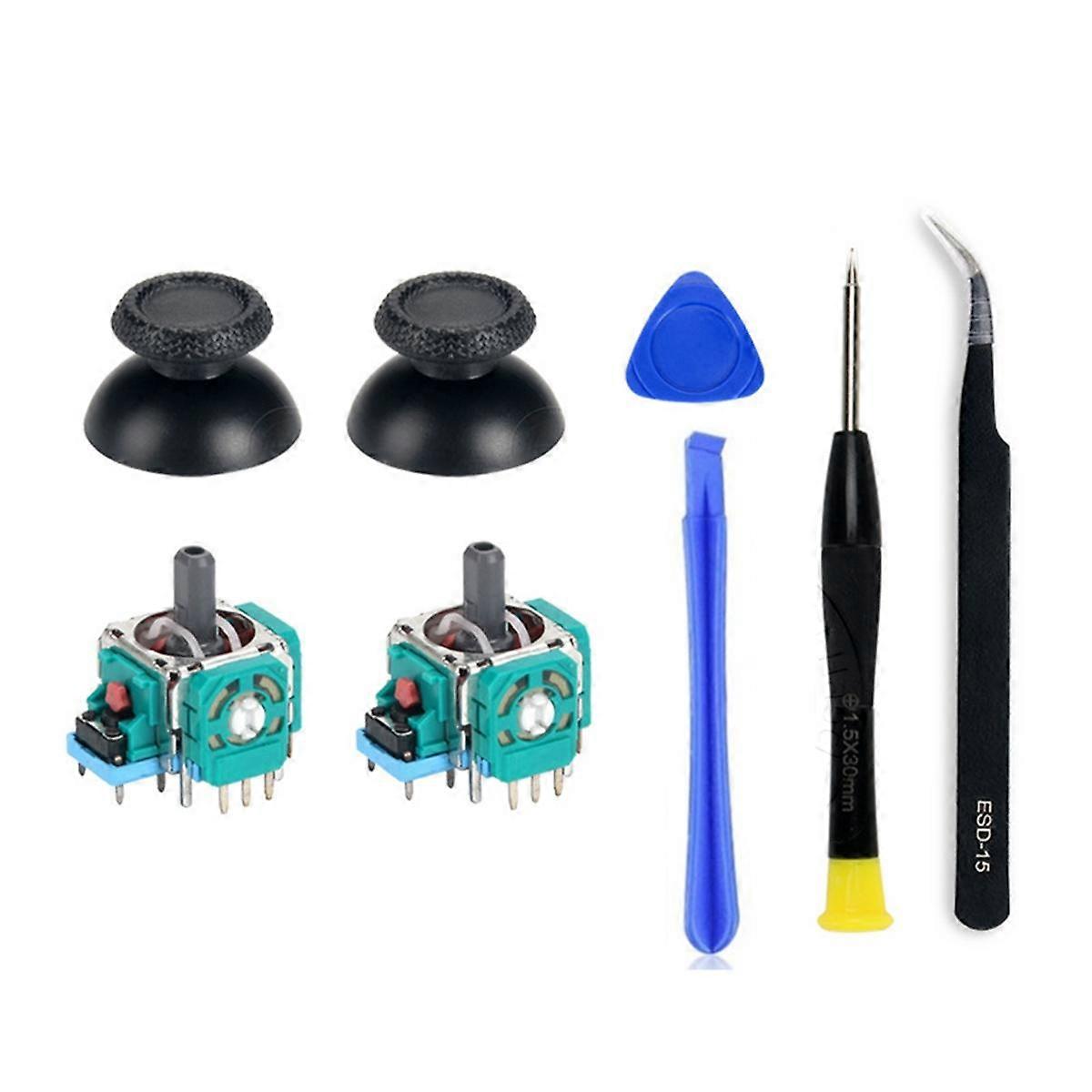 3D Analog Joystick Potentiometer with Joystick Caps for with Screwdriver Tool Repair Kit