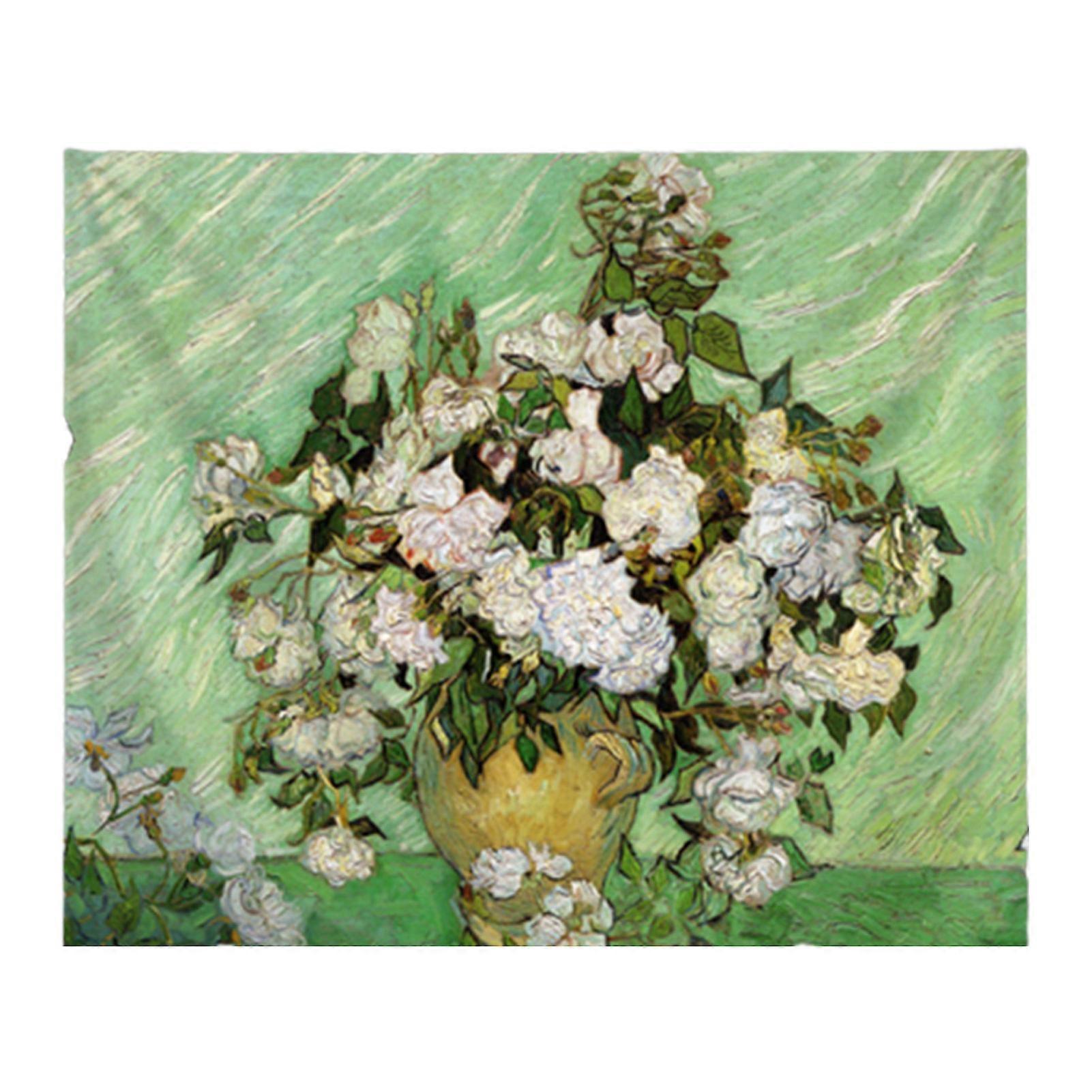 Famous Art Prints Backdrop with Classical Van Gogh Oil Painting Pattern for Living Room Dorm Decor