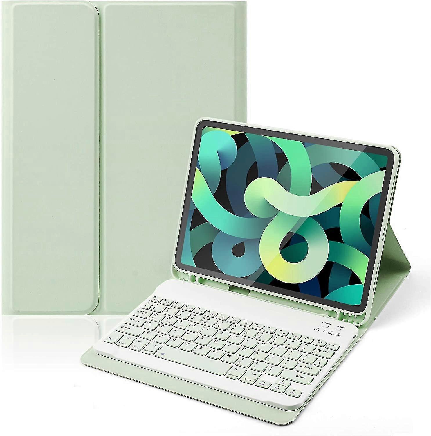 Ipad Air 4th Generation 10.9 Inch Keyboard Case 2020- Wireless Keyboard Cover With Pencil Holder Keyboard Case For Ipad Air 4th Gen With Magnetic Deta