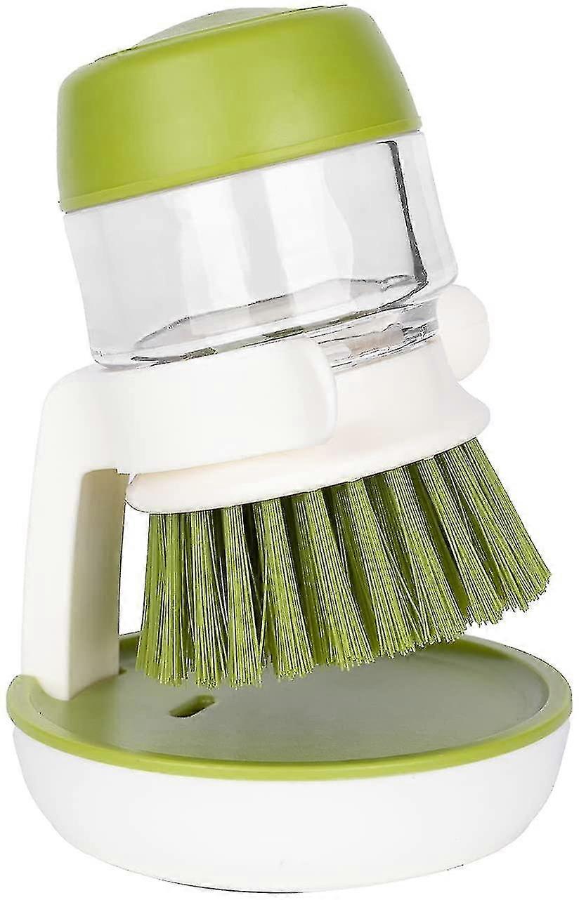 Soap Dispensing Scrub Brush With Drip Tray,kitchen Scrubber Storage Stand Set