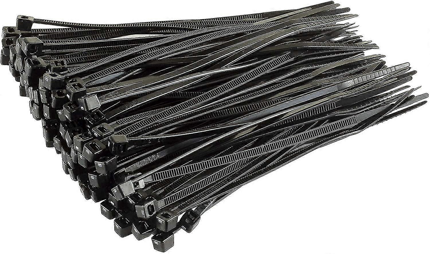 100 Pack Cable Ties, Black, 150mm X 3.6mm, Premium Quality Plastic Cable Ties