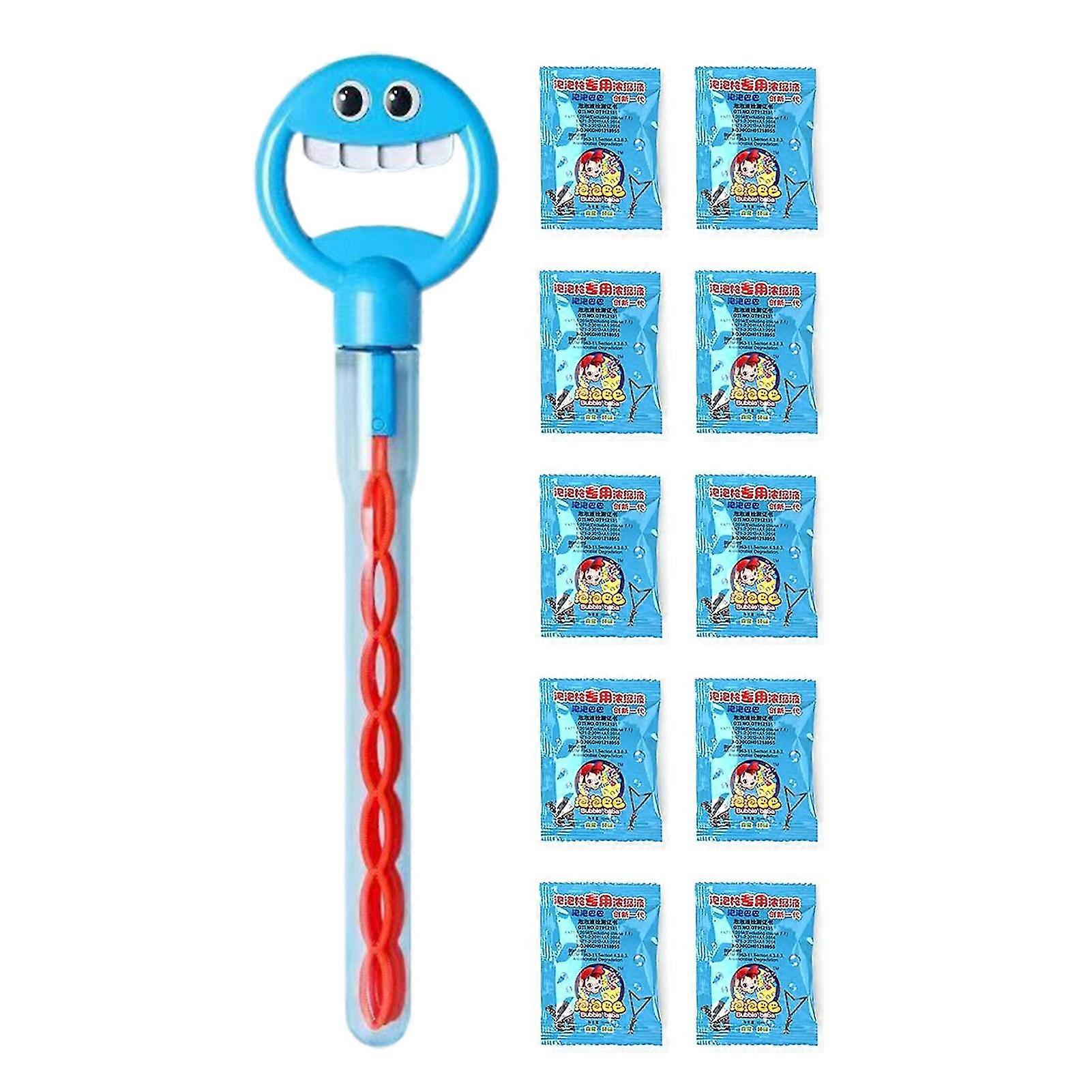 32 Hole Smilings Face Bubble Stick with Refills Easy Using Bubble Machine for Party Favor