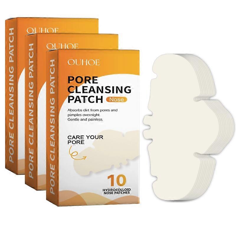 3boxes Pore Cleansing Patch, Blackhead Removal Pore Strips, Hydrocolloid Nose Patch Targets Pores & Pimples Deep Cleansing