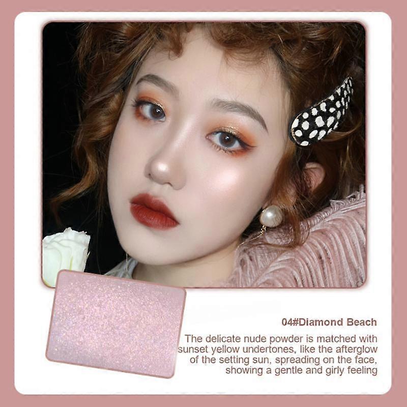 HOJO هايلايتر بودرة بريق لوحة مكياج توهج الوجه الجسم كونتور وميض إضاءة سطع تسليط الضوء على مستحضرات التجميل Maquillaje