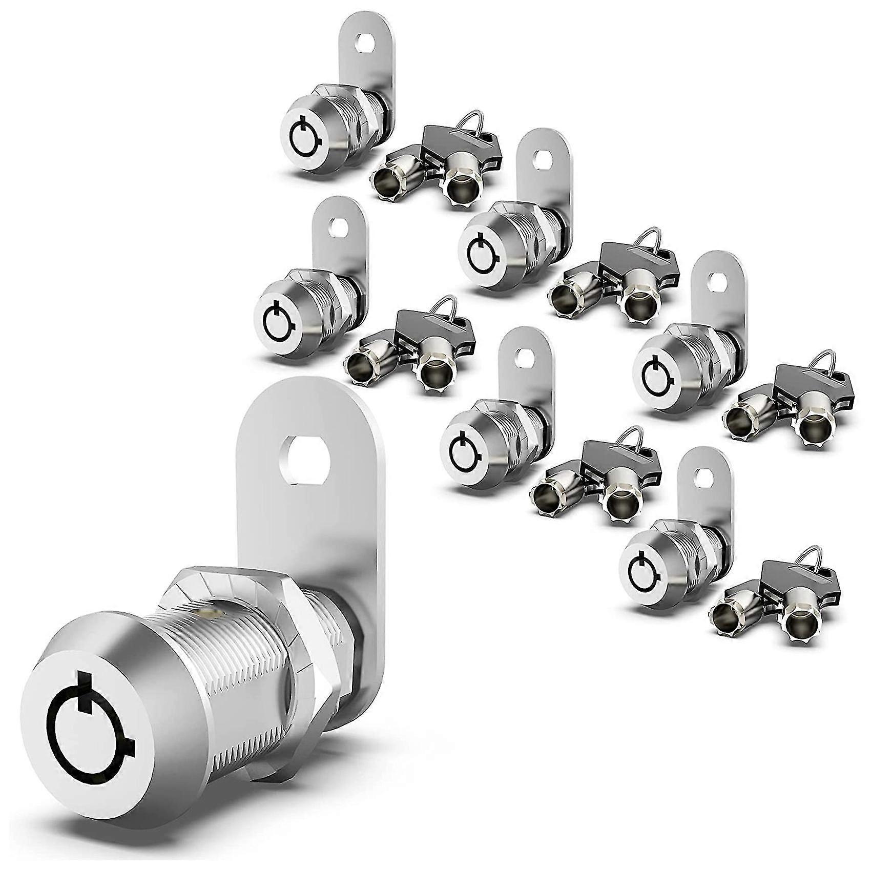 6 Pack Upgraded Cam Lock RV Storage Locks, Keyed Alike 5/8 Inch Cabinet Locks for RV Storage Door T