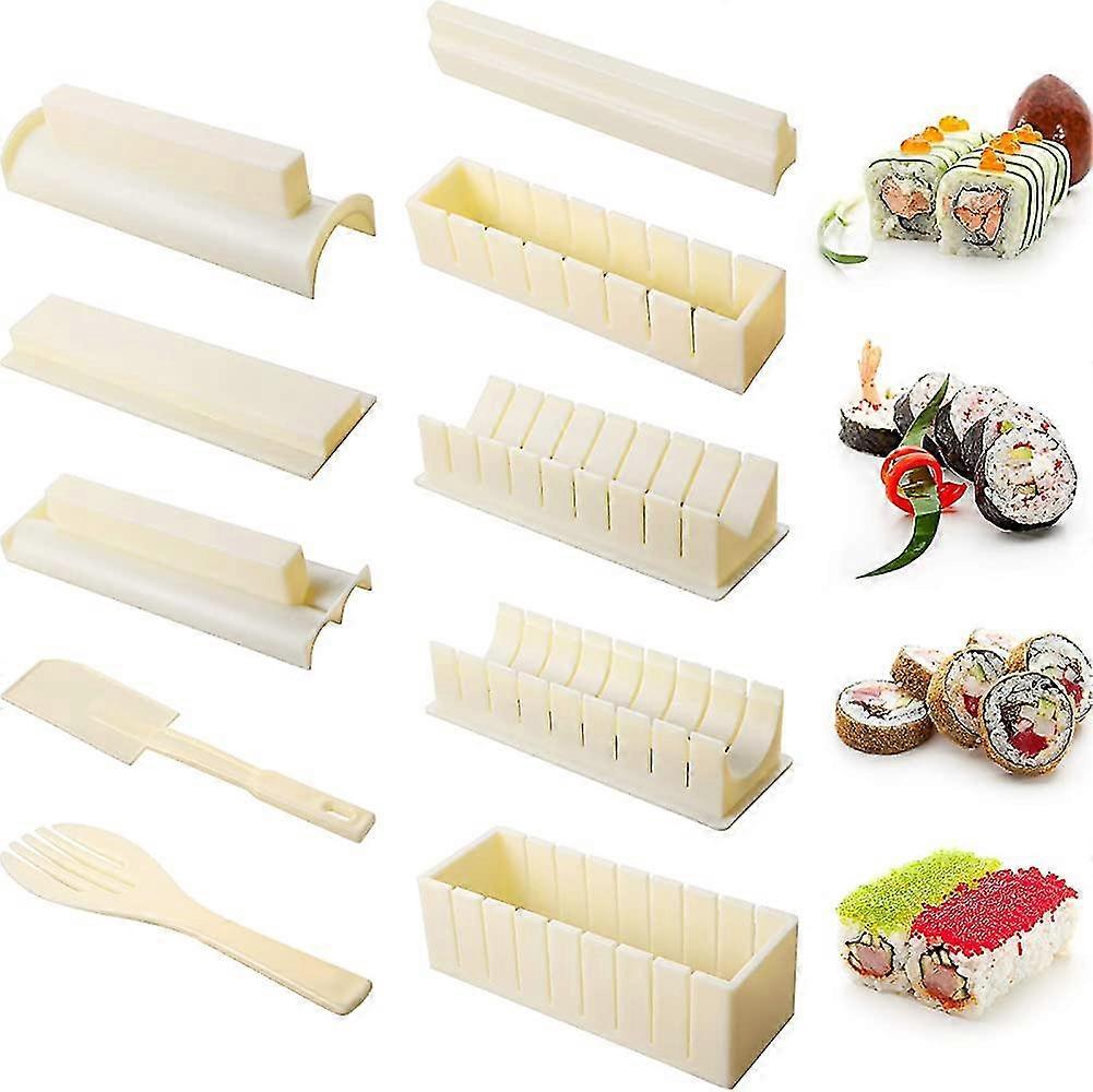 Sushi Making Kit For Beginners 10 Pieces Acsergery Gift Plastic Sushi Maker Tool
