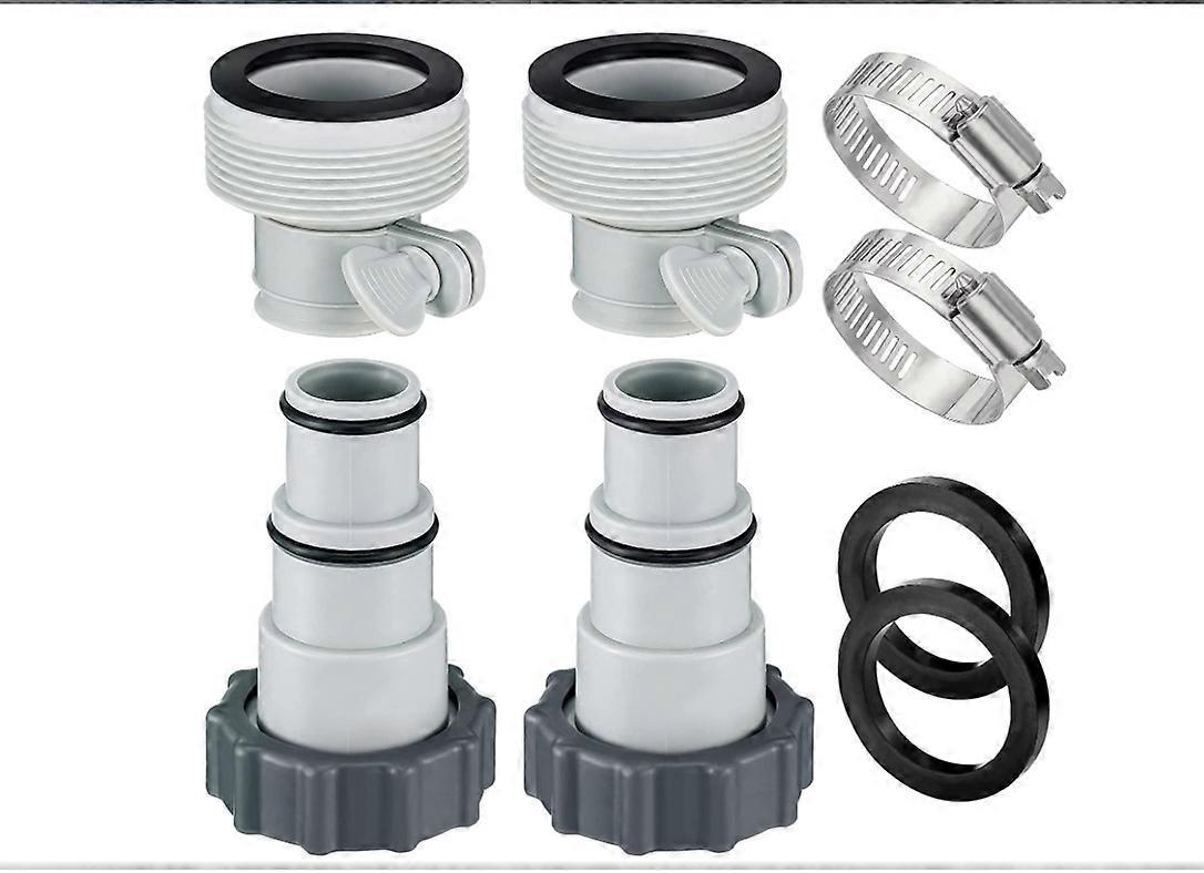Pool Hose Adapter, Intex Replacement Hose Adapter, with Thread, Suitable for Filtration Systems, Submersible Pumps, Pool Pumps, Filter Pumps