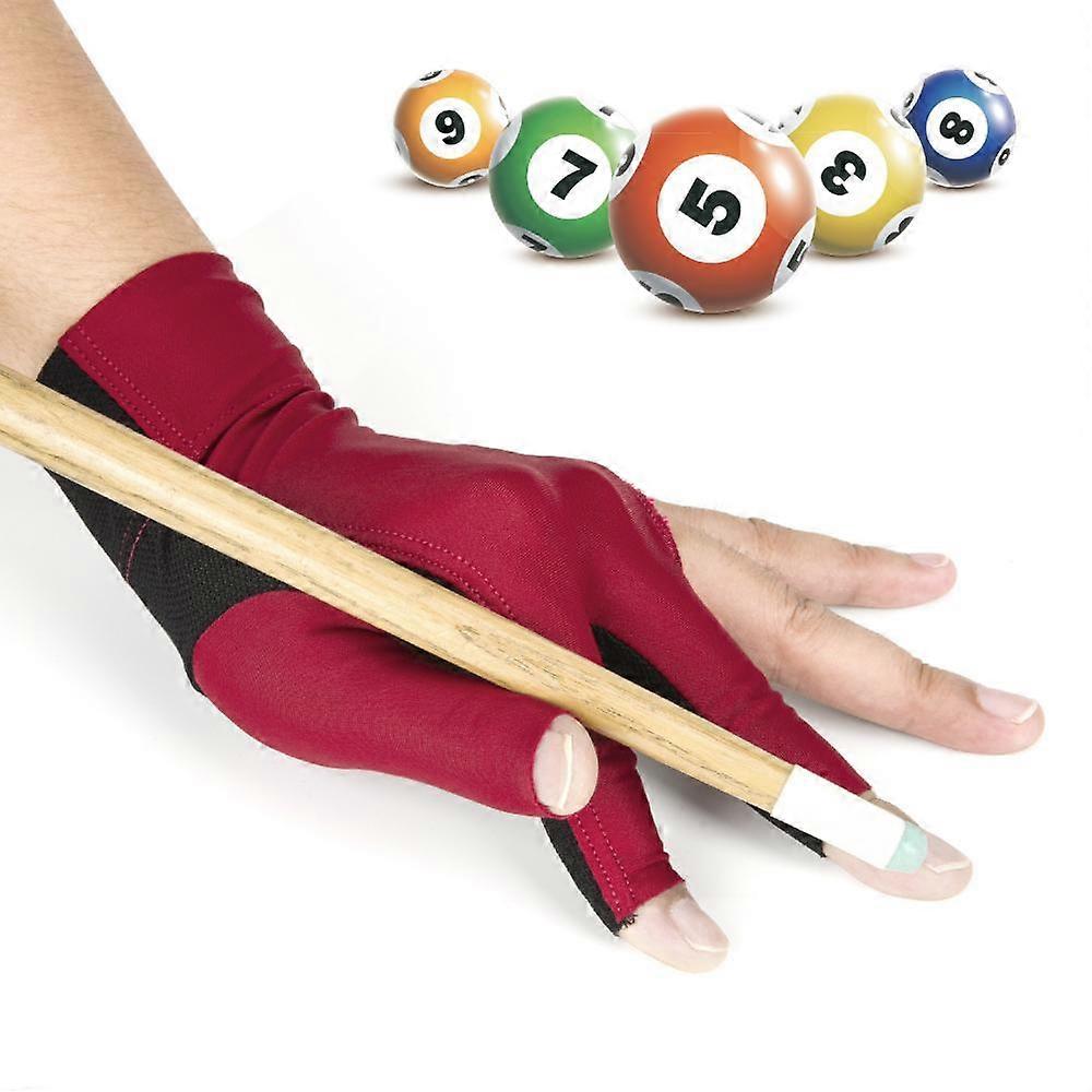 Quick Dry Breathable Billiard Gloves Left Bridge Hand Professional 3 Retractable Fingers Pool Cue Gloves Pool Cue Sports Gloves Gloves Gift for Men Wo