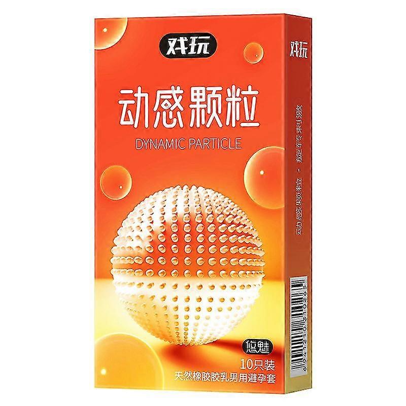 10 Pcs Men's Threaded Condom Lubricated Moisturizing Latex Condom For Adults